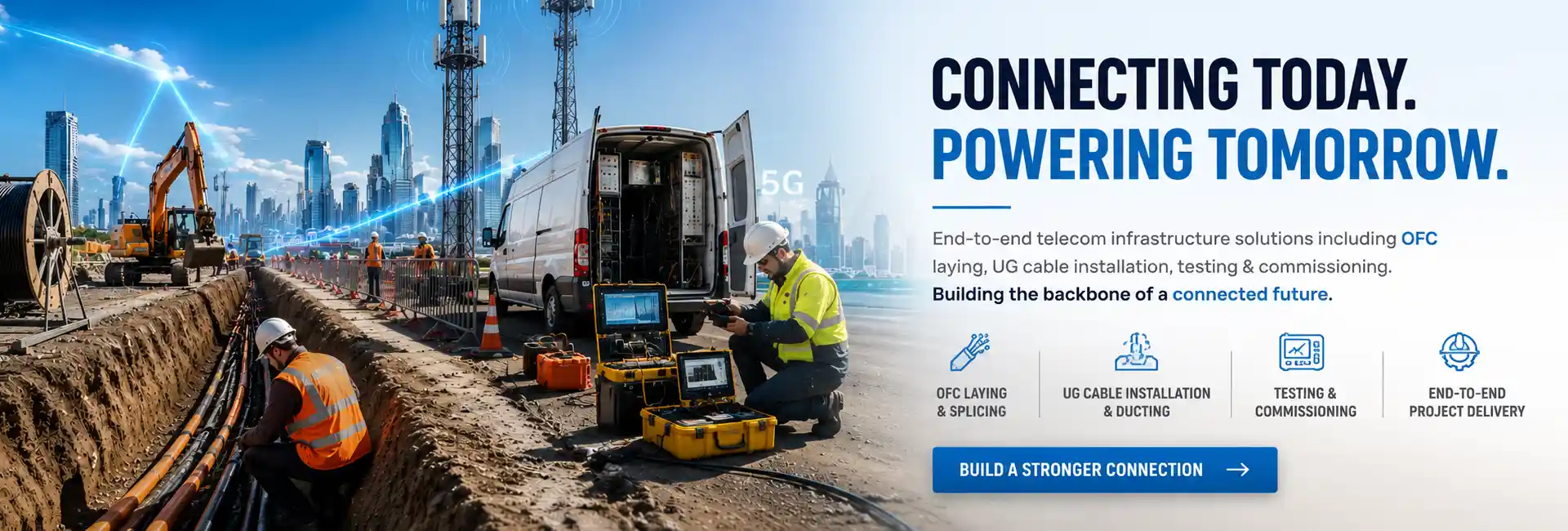 Complete telecom OFC and underground cable network execution by Vaishnavi Enterprises